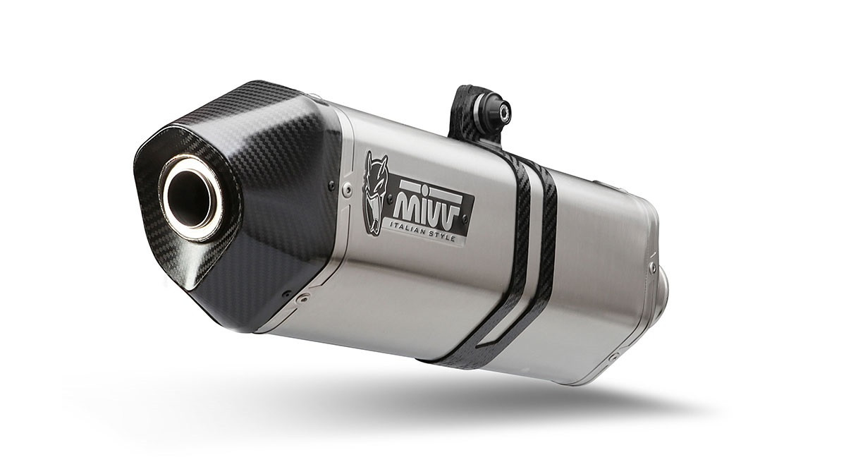 Modèle d'exposition Silencieux MIVV Speed Edge Inox embout Carbone pour Honda 1100 Africa Twin (20-24)