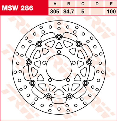 Disque de Frein avant TRW pour 1200 Speed Twin (19-24) - MSW286