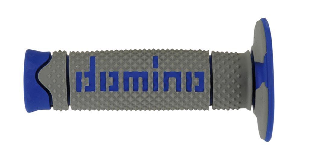 Poignée Quad DOMINO Off - Road Full Grip Gris - Bleu