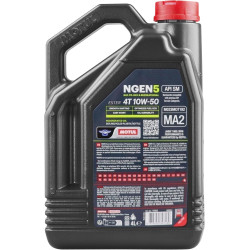 Huile Moto Motul NGEN 5 10W50 4 Litres + Filtre à Huile Offert
