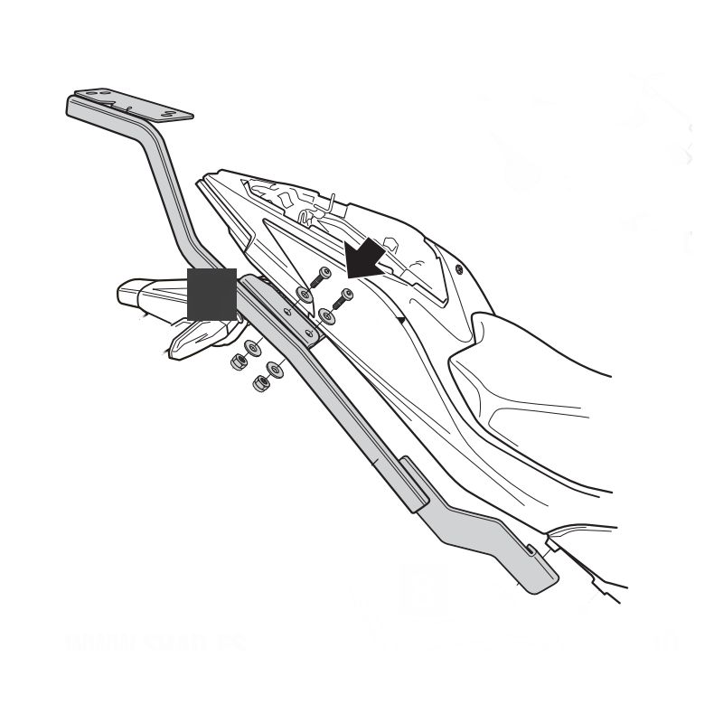 Support Top Case Shad pour Kawasaki Z500 (24-25) Support Top Case Shad pour Kawasaki Z500 (24-25)