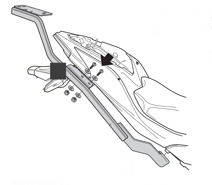 Support Top Case Shad pour Kawasaki Z500 (24-25)