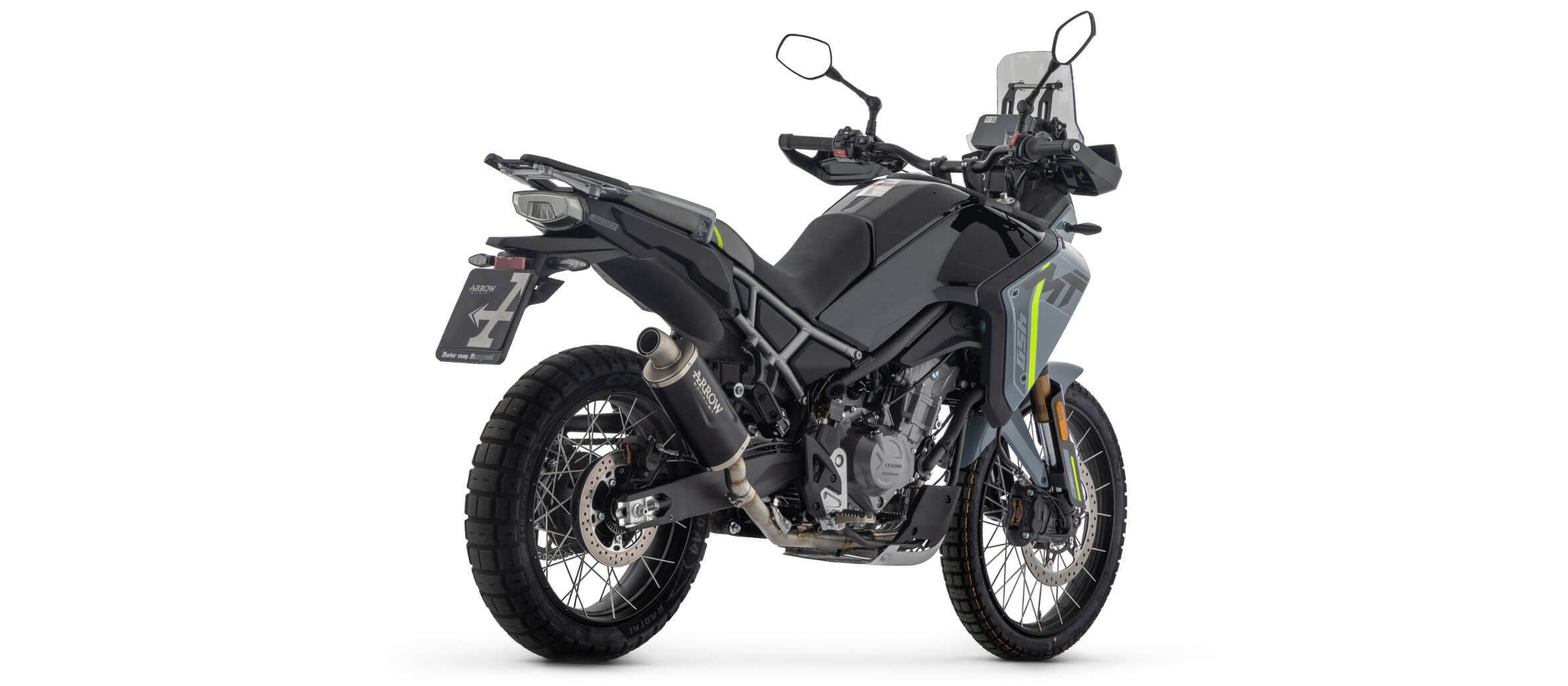 Ligne d'échappement Racing ARROW Indy-Race EVO embout Inox pour CF Moto 450 MT (25 et +)