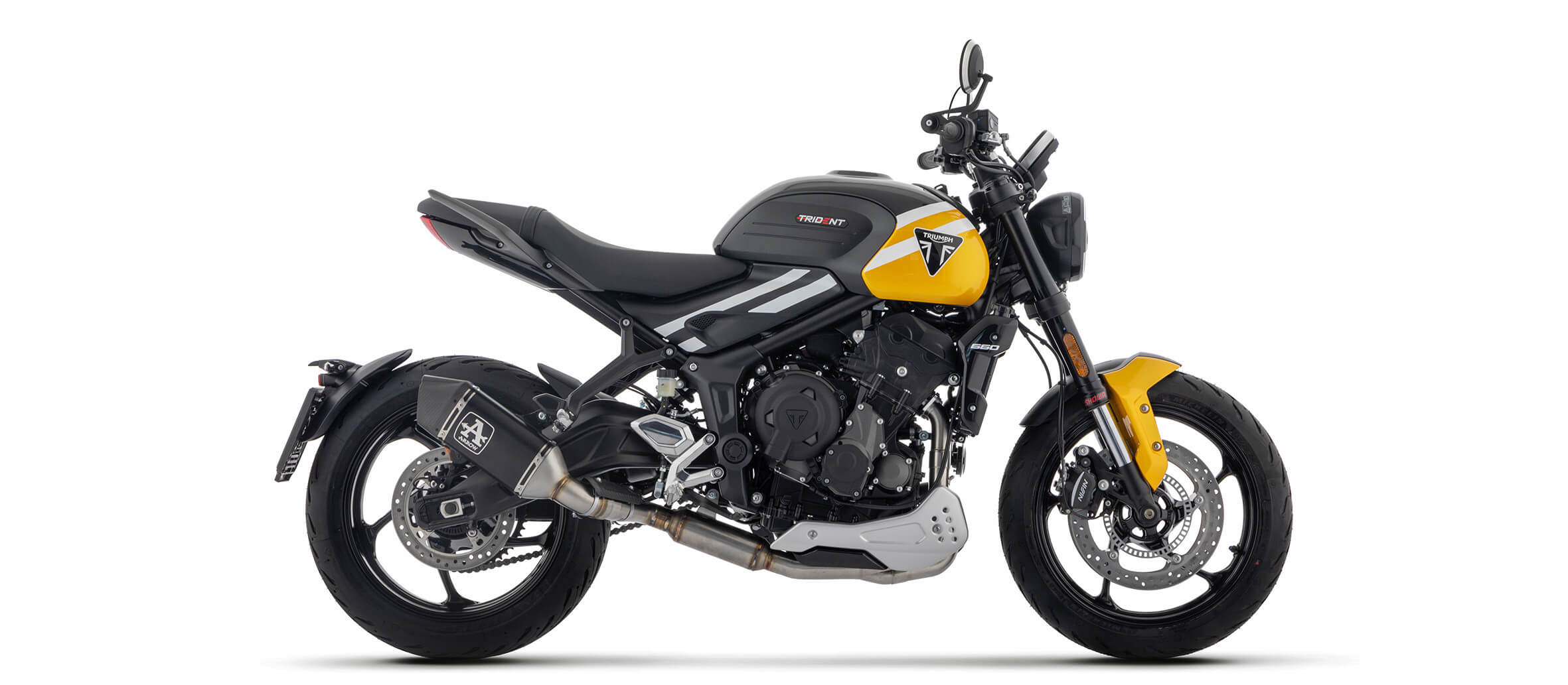 Ligne d'Échappement Homologuée ARROW Veloce pour Trident 660 (25 et +)