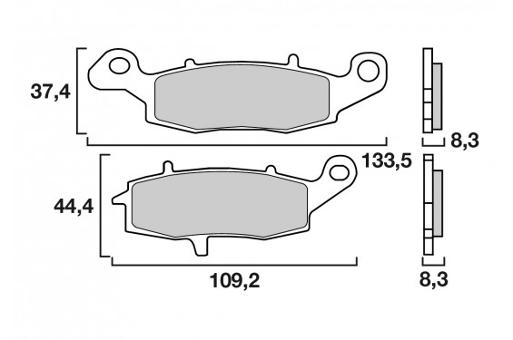 Plaquette de frein Avant Droit Brembo 07KA18SR - Syntérisé Route et Piste