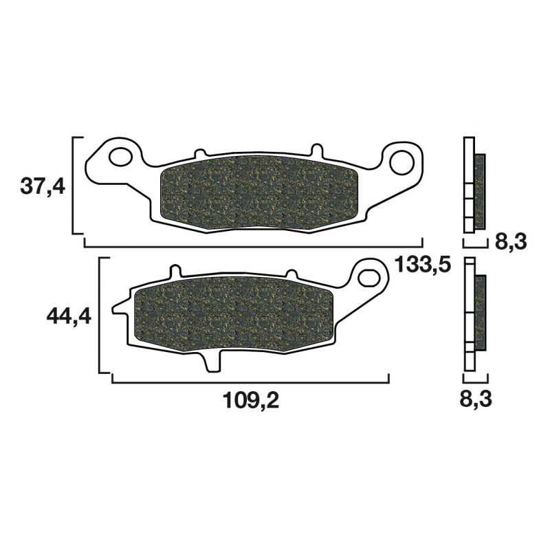 Plaquette de frein Avant Droit Brembo 07KA18SR - Syntérisé Route et Piste