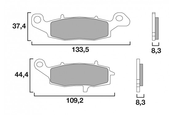Plaquette de Frein Avant Gauche Brembo 07KA19SR - Syntérisé Route et Piste Plaquette de Frein Avant Gauche Brembo 07KA19SR - Syntérisé Route et Piste