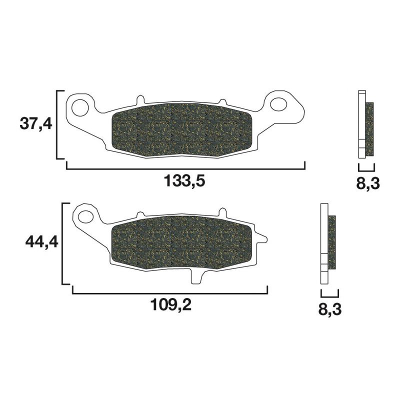 Plaquette de Frein Avant Gauche Brembo 07KA19SR - Syntérisé Route et Piste Plaquette de Frein Avant Gauche Brembo 07KA19SR - Syntérisé Route et Piste