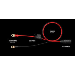 Câble Cosses à Oeillet 60cm pour Chargeur de Batterie NOCO GENIUS