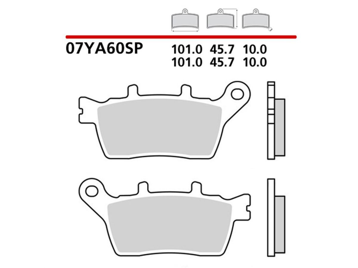 Plaquette Brembo Arrière 07YA60.SP - Syntérisé Route et Piste