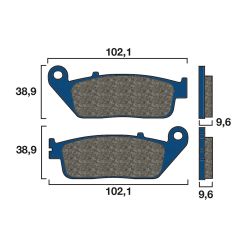 Plaquette Brembo Arrière 07HO41.08 - Organique Route