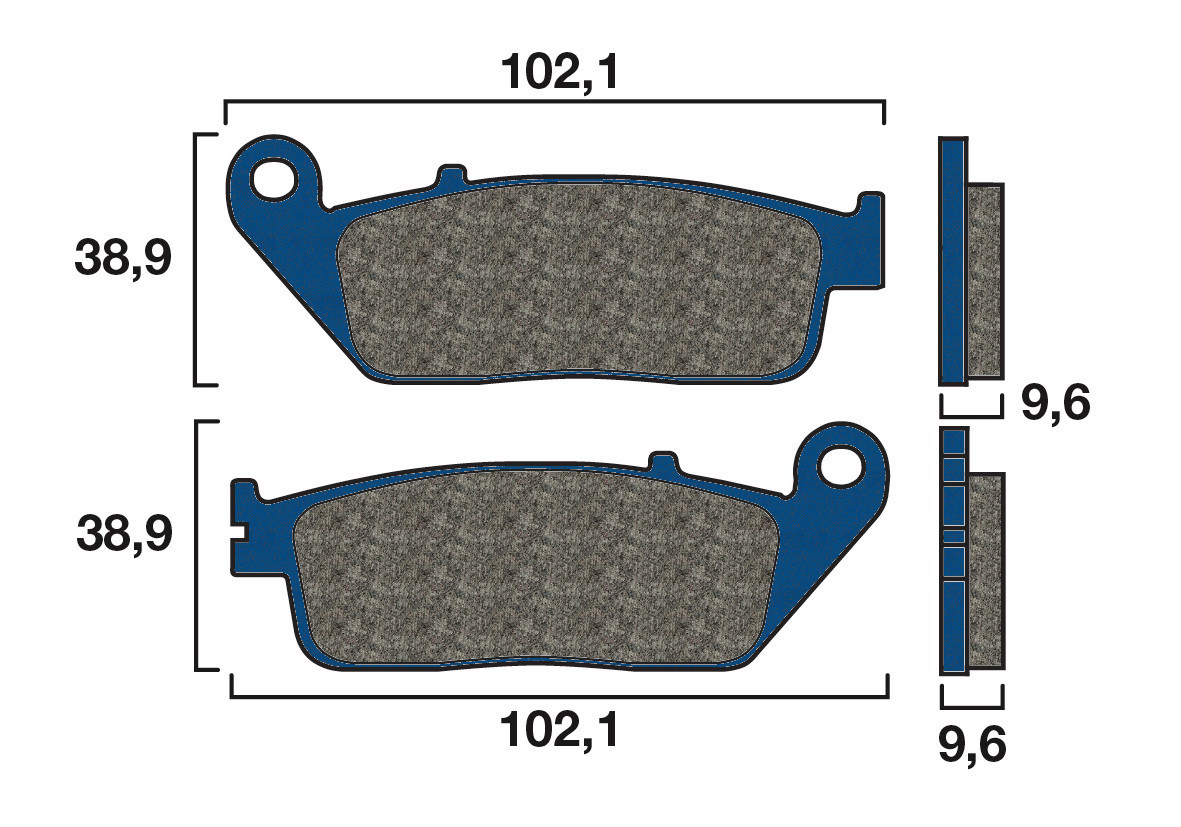 Plaquette Brembo Arrière 07HO41.08 - Organique Route