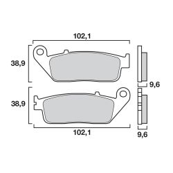 Plaquette Brembo Arrière 07HO41.08 - Organique Route