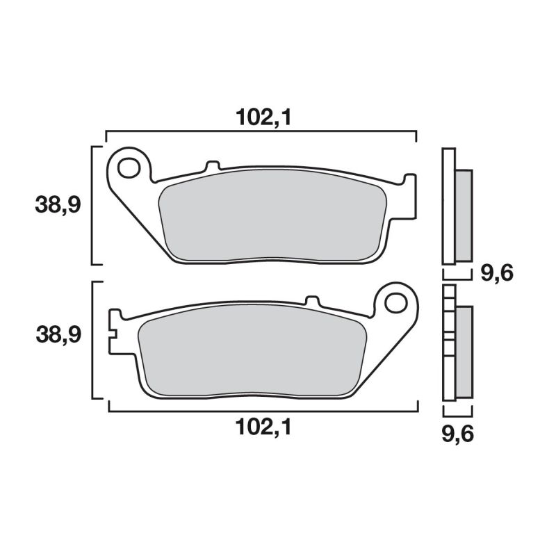 Plaquette Brembo Arrière 07HO41.08 - Organique Route Plaquette Brembo Arrière 07HO41.08 - Organique Route