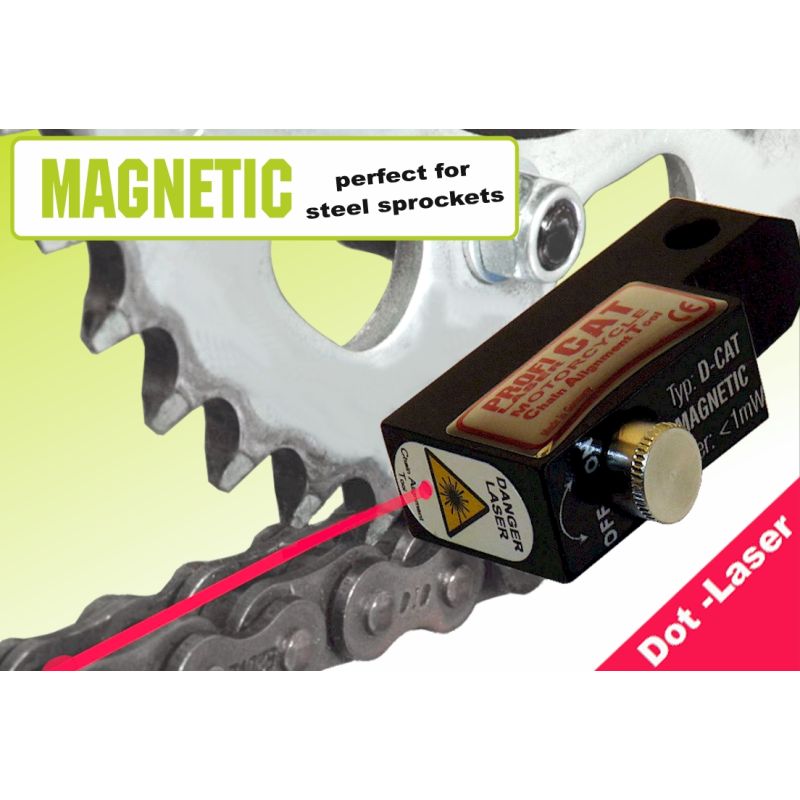 Boitier Magnétique Point Laser d'alignement de Chaine et Courroie PROFI - CAT-DOT-MAGNET