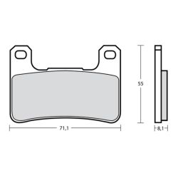 Plaquette de frein Racing Brembo Z10 M518 - Carbone Céramique