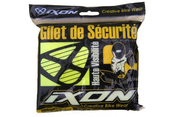 Gilet IXON Haute Visibilité Moto réfléchissant Jaune Fluo