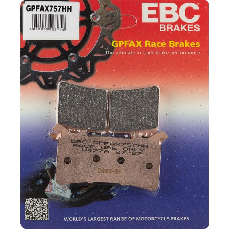 Plaquette de Frein Avant EBC GPFAX757HH - Métal Fritté Piste Plaquette de Frein Avant EBC GPFAX757HH - Métal Fritté Piste