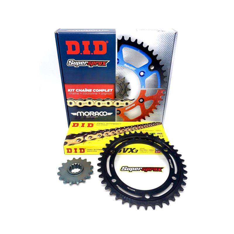 Kit Chaîne Renforcé DID / PBR pour Kawasaki KX 450 F (06-23) Kit Chaîne Renforcé DID / PBR pour Kawasaki KX 450 F (06-23)