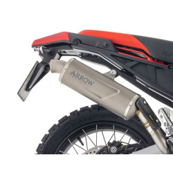 Silencieux Homologué ARROW Indy-Race EVO Embout Inox pour Aprilia Tuareg 660 (25 et +)