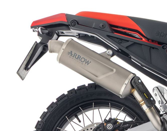 Silencieux Homologué ARROW Indy-Race EVO Embout Inox pour Aprilia Tuareg 660 (25 et +)