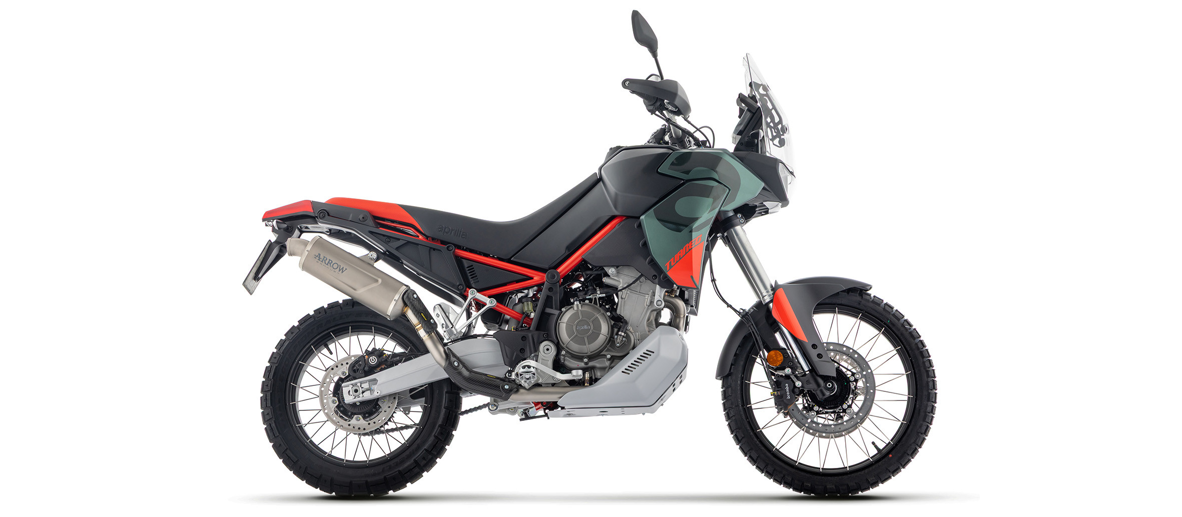 Silencieux Homologué ARROW Indy-Race EVO Embout Inox pour Aprilia Tuareg 660 (25 et +)