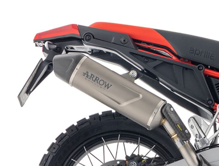 Silencieux Homologué ARROW Indy-Race EVO Embout Carbone pour Aprilia Tuareg 660 (25 et +)