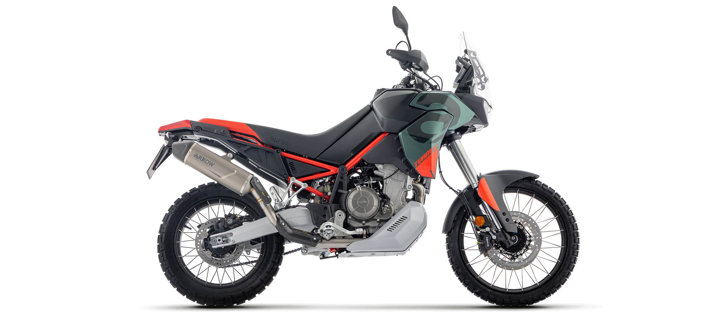 Silencieux Homologué ARROW Indy-Race EVO Embout Carbone pour Aprilia Tuareg 660 (25 et +)