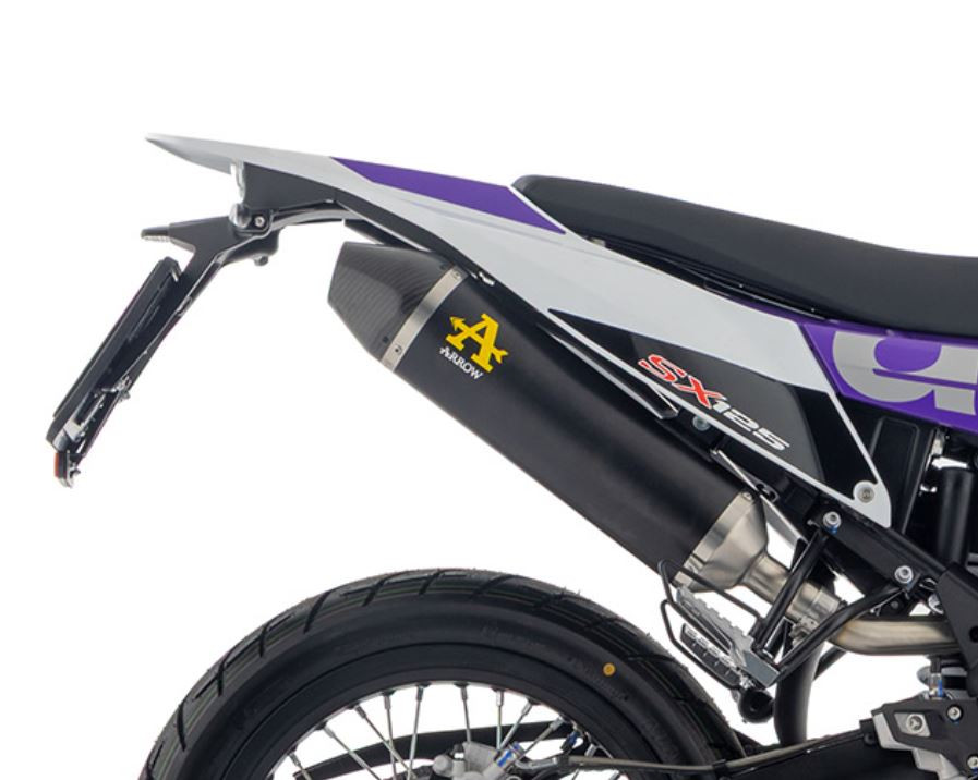 Silencieux ARROW Thunder Embout Carbone pour Aprilia SX 125 (25 et +)