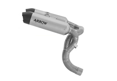 Silencieux "Racing" ARROW Round-Sil + Décatalyseur Titane pour Panigale V2 / V2S (25 et +)