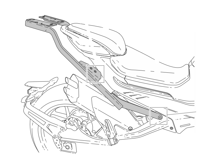 Support Top Case Shad pour CF Moyo NK 800 (23-25)