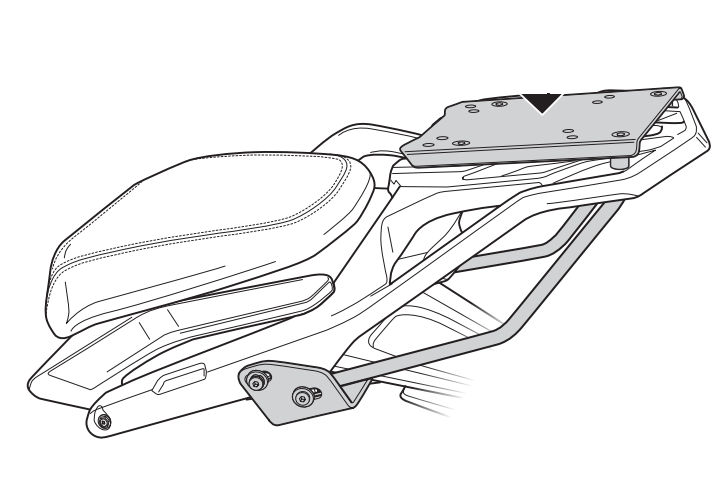 Support Top Case Shad pour Benlli TRK 702 (23-25)