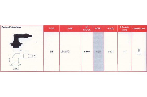 Antiparasite NGK LB05FG Moto, Scooter, Quad Antiparasite NGK LB05FG Moto, Scooter, Quad