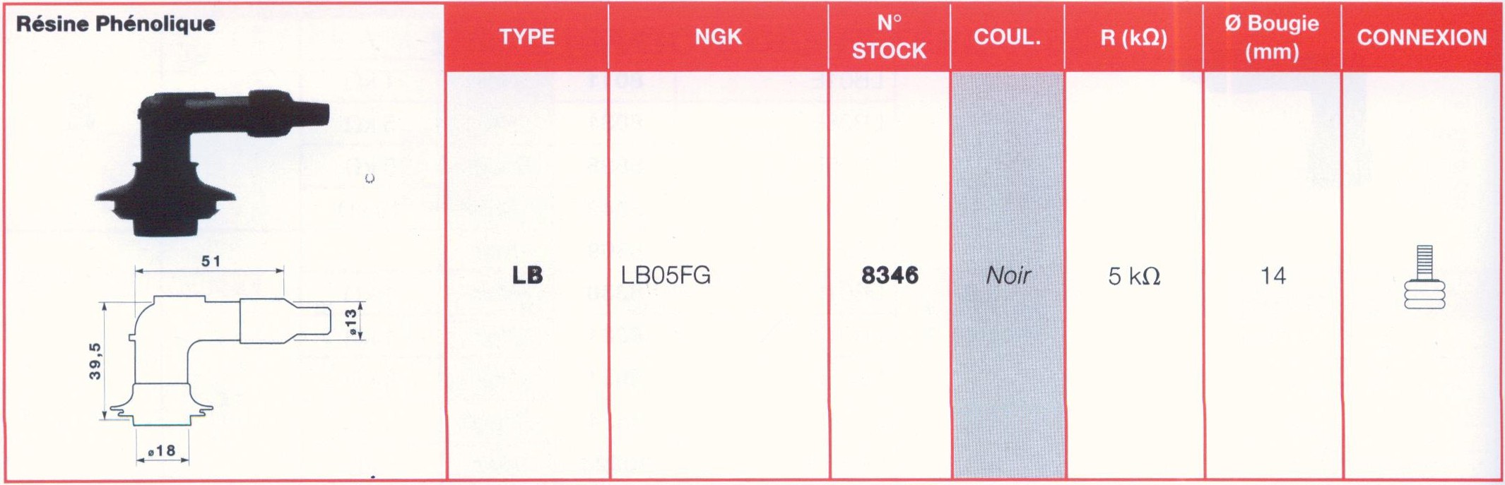 Antiparasite NGK  LB05FG Moto, Scooter, Quad 