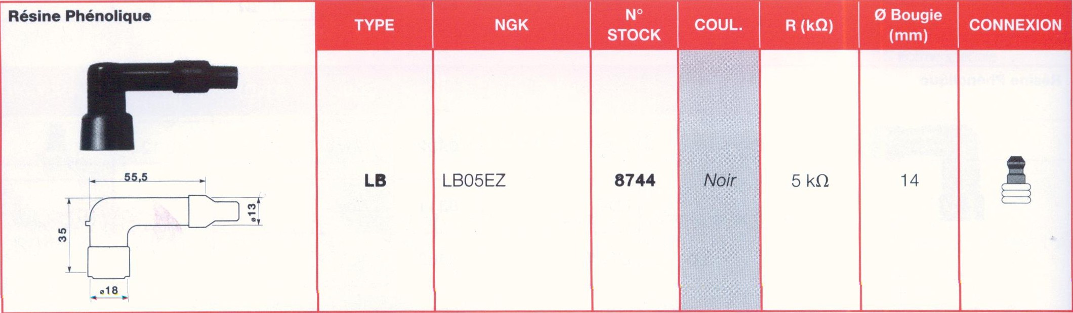Antiparasite NGK  LB05EZ Moto, Scooter, Quad 