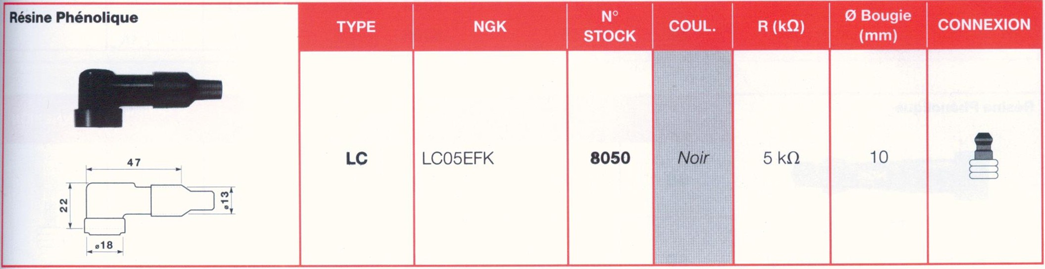 Antiparasite NGK  LC05EFK Moto, Scooter, Quad 