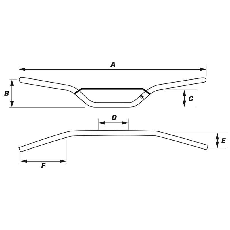 Guidon Alu UP Design 28.6mm (Silver, Noir) Guidon Alu UP Design 28.6mm (Silver, Noir)