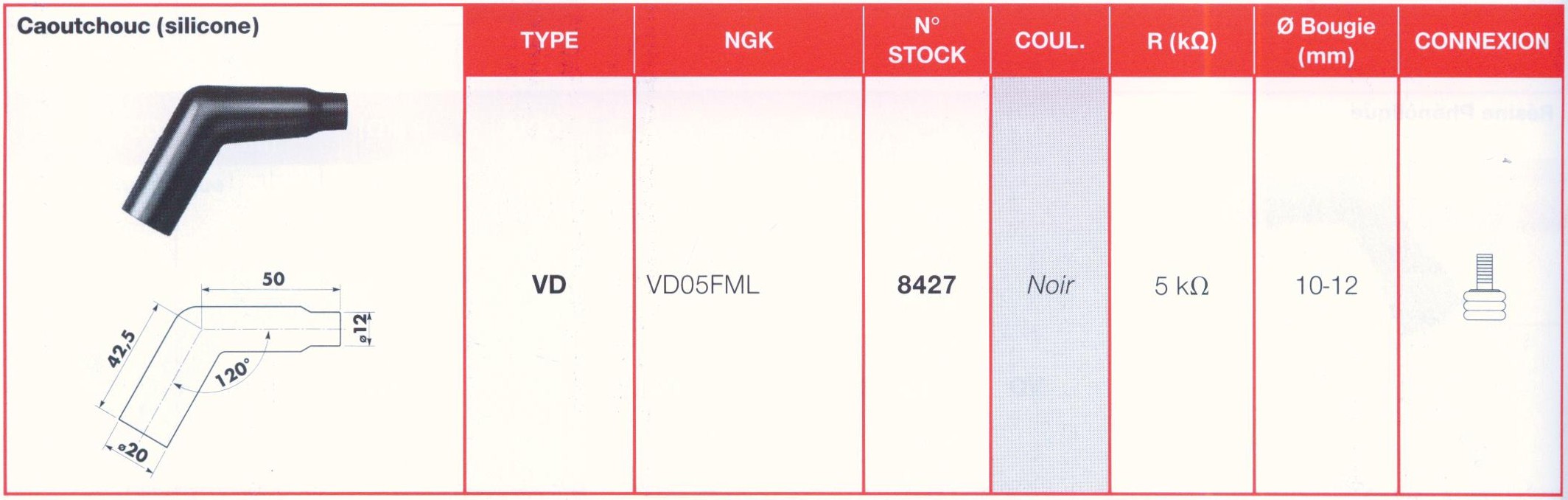 Antiparasite NGK VD05FML Moto, Scooter, Quad 
