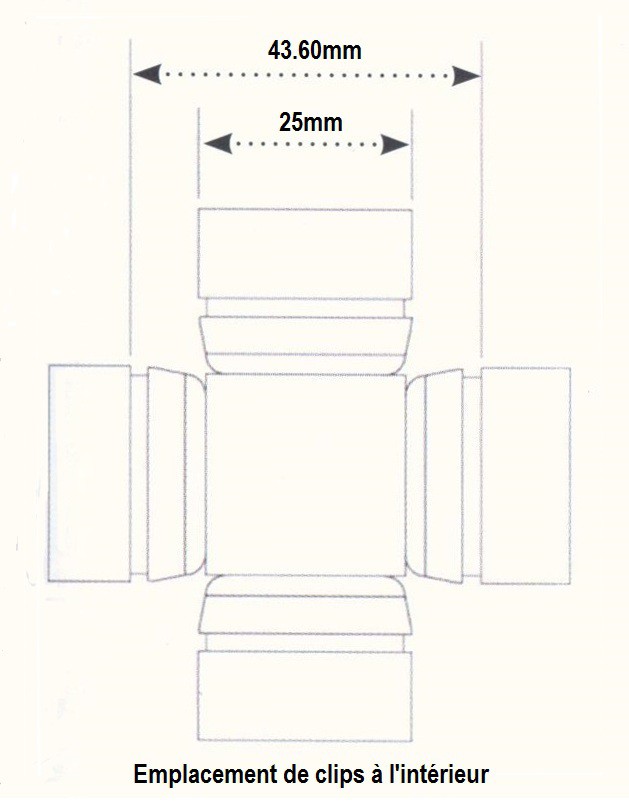 Croisillons d'arbre de Transmission Quad All Balls pour Yamaha YFM 350 FX Wolverine (00-05) - 19-1001