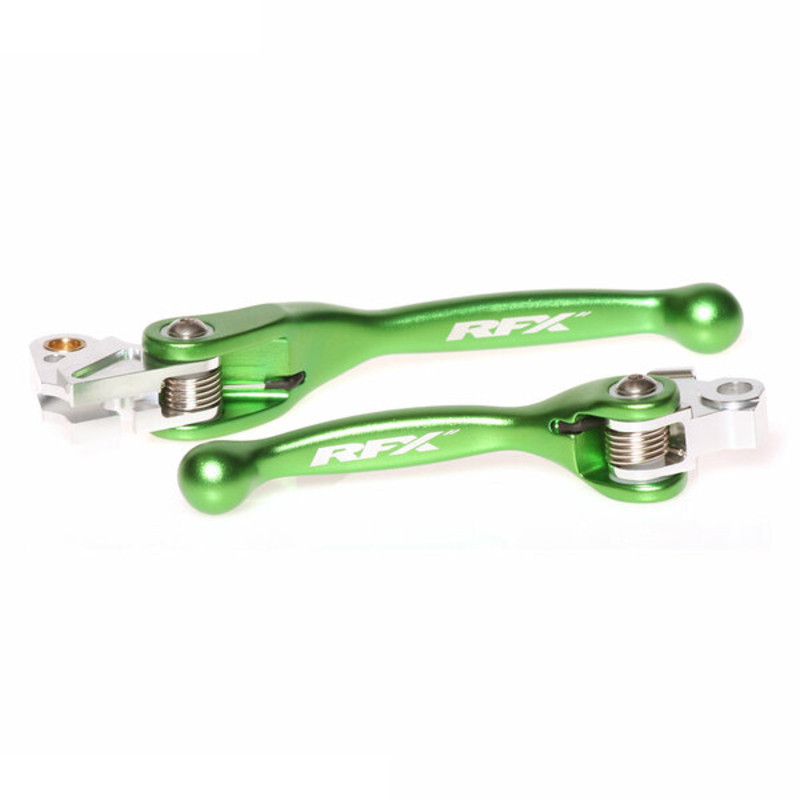Kit de Leviers Repliables Forgés RFX Race Vert pour Kawasaki KX 450 (19-23) - FXFL2020055GN