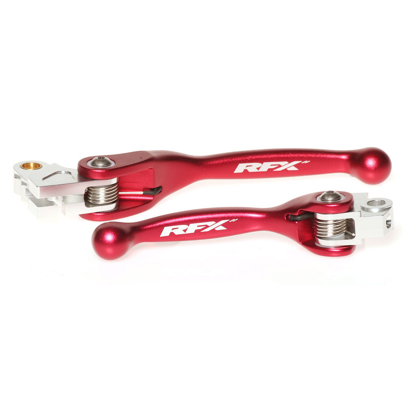 Kit de Leviers Repliables Forgés RFX Race Rouge pour Honda CRF 250 R (04-06) - FXFL1020055RD