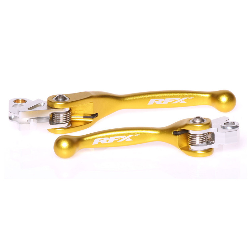Kit de Leviers Repliables Forgés RFX Race Jaune pour Suzuki RM 85 (05-22) - FXFL3000055YL