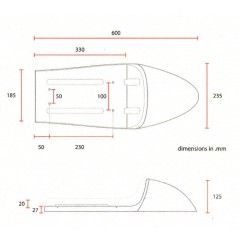 Selle Speed noire Dosseret gainé
