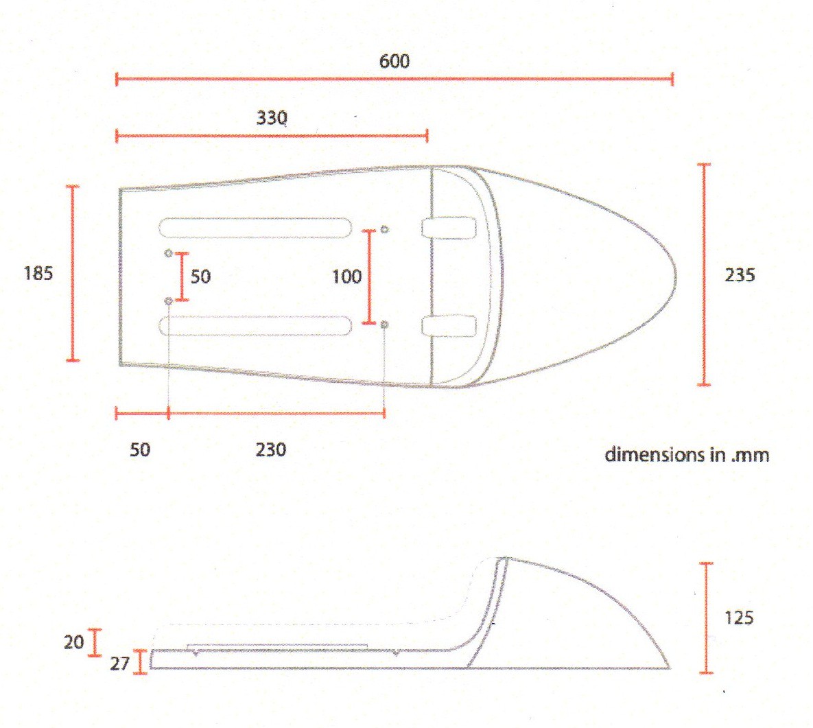 Selle Speed Marron Dosseret gainé