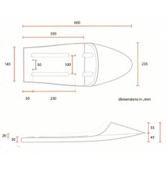 Selle Dirt Track avec Skai Marron