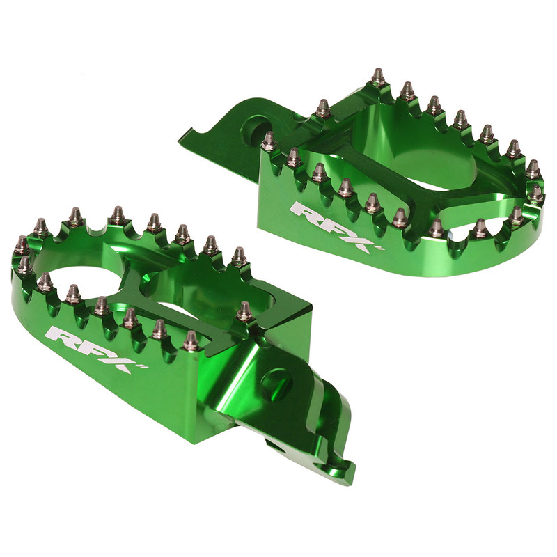 Paire de Repose-pieds RFX Pro Vert pour Kawasaki KX 250 F (06-18) - FXFR2010099GN