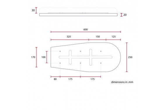 Selle Plate Scrambler en Skai Noir Selle Plate Scrambler en Skai Noir