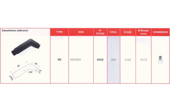 Antiparasite NGK VD05EM Moto, Scooter, Quad Antiparasite NGK VD05EM Moto, Scooter, Quad