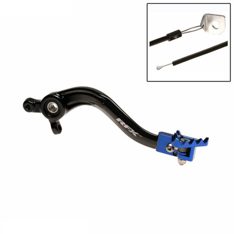 Pédale de frein arrière RFX Pro Flexi-Tip Noir/Bleu pour KTM 250 EXC-F (07-16) - FXRB7010099BU