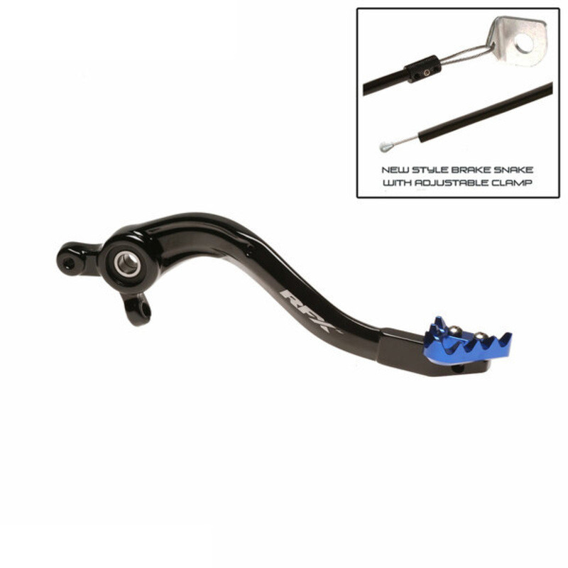 Pédale de frein arrière RFX Pro anodisé Dur Noir/Bleu pour Husqvarna FC 450 (17-22) - FXRB7040199BU